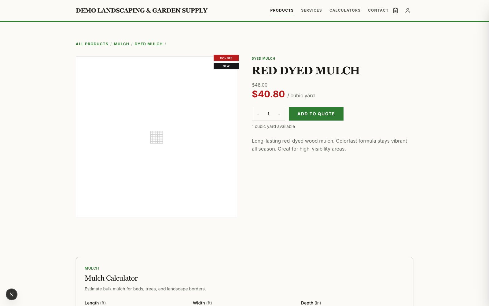 Storefront products showing automatic sale tags and strikethrough pricing